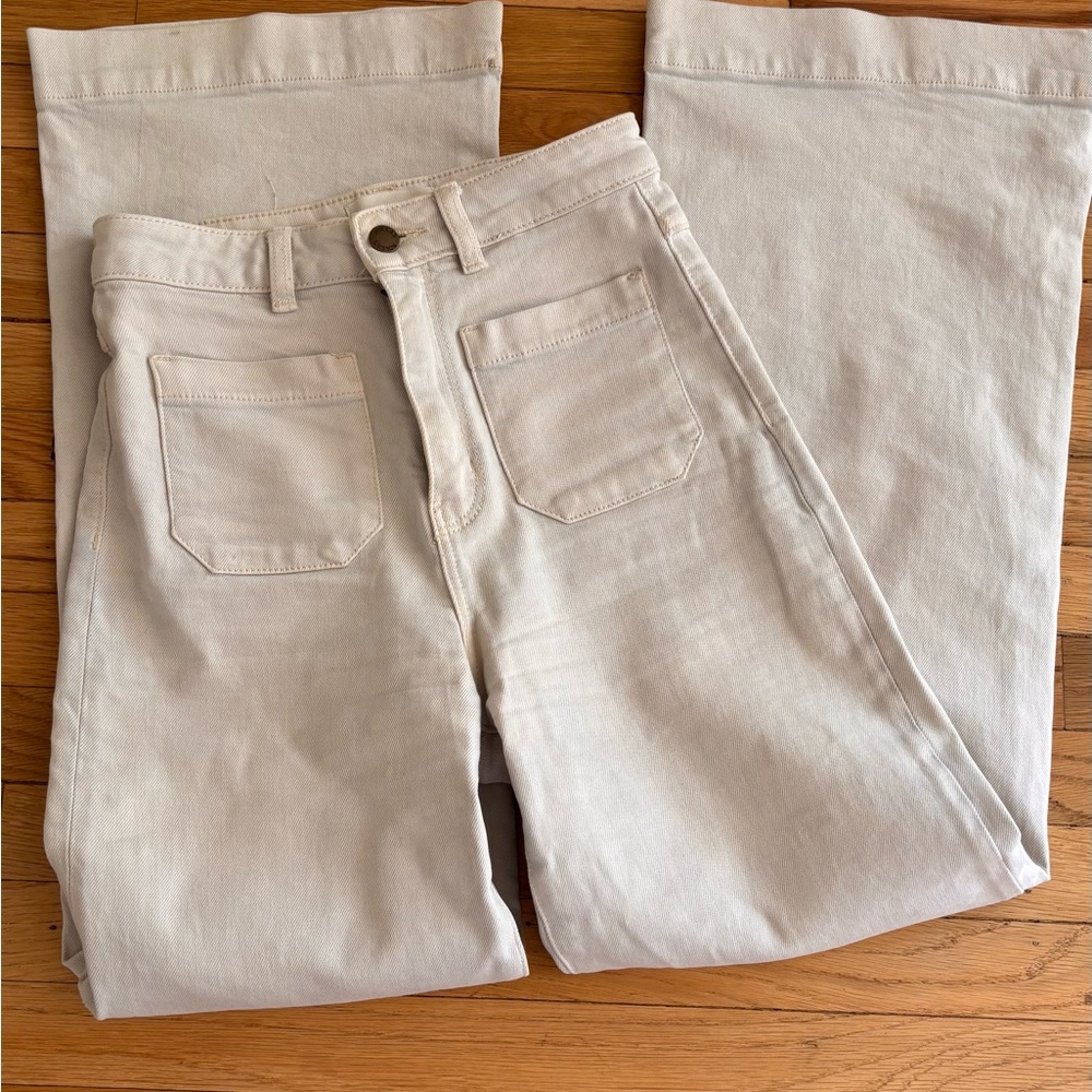 Rollas Sailor Jean - Comfort Off White- High Rise Wide Leg